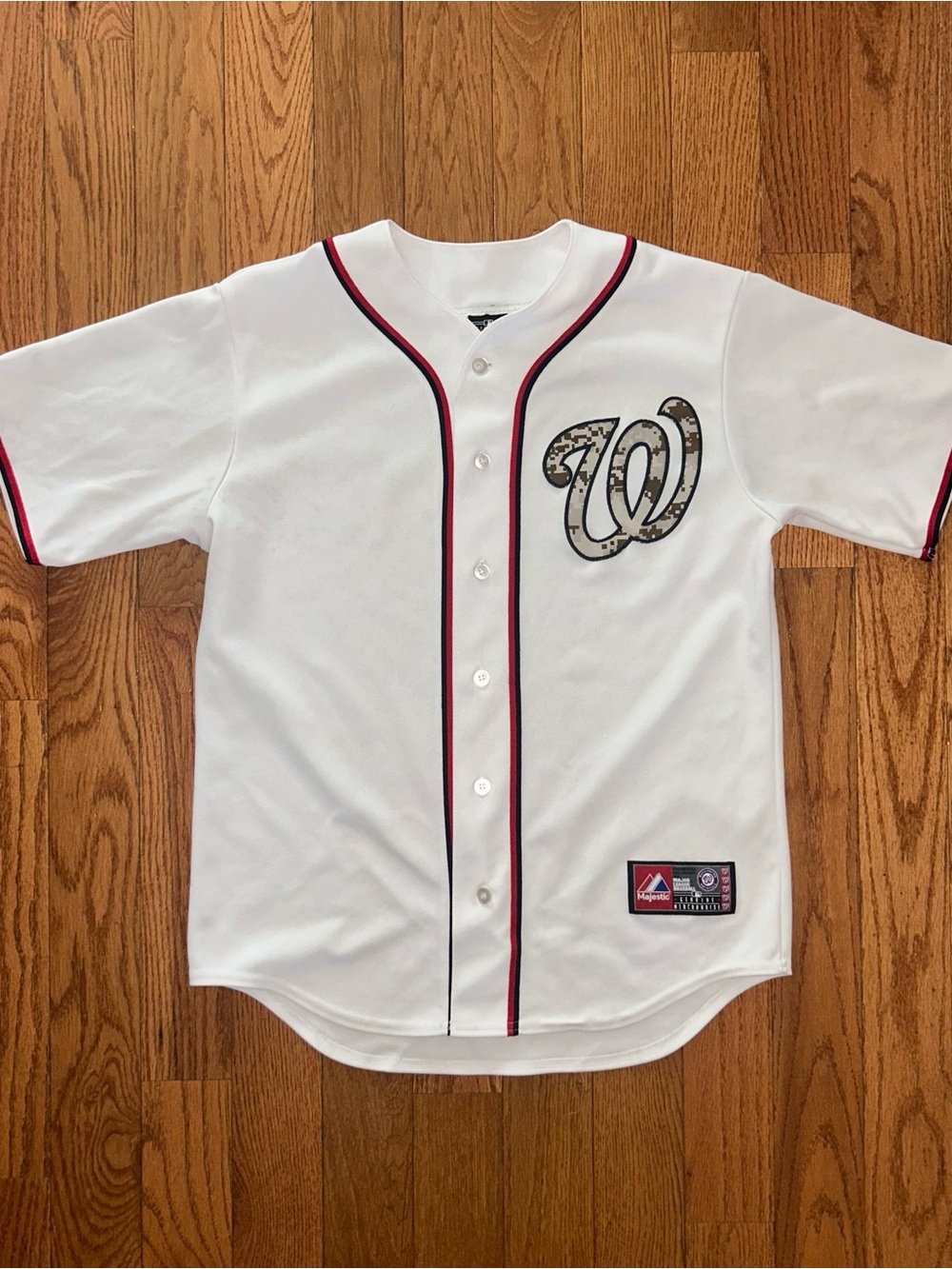 Washington Nationals Majestic Camo Jersey Size Large
